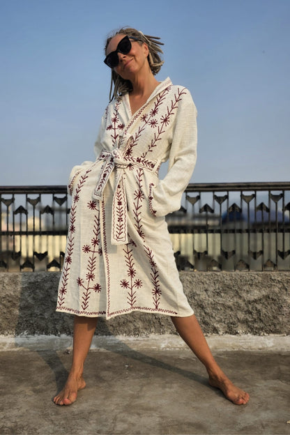 Letnie kimono z haftem