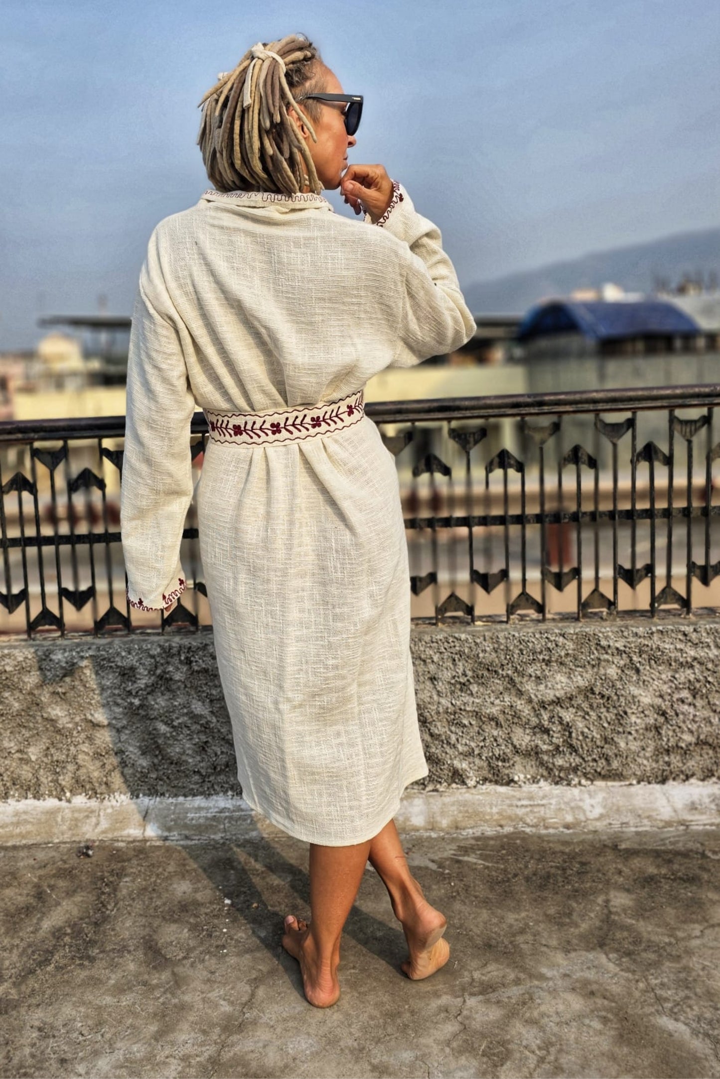 Letnie kimono z haftem