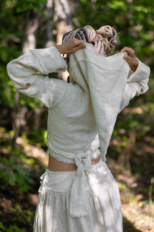 Bawełniana bluzka w stylu boho
