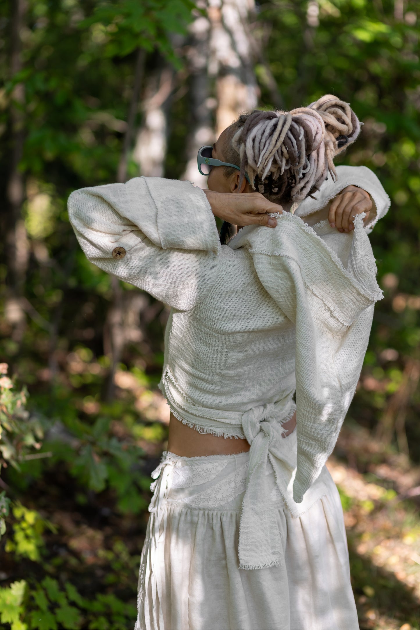 Bawełniana bluzka w stylu boho