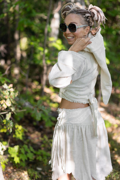 Bawełniana bluzka w stylu boho