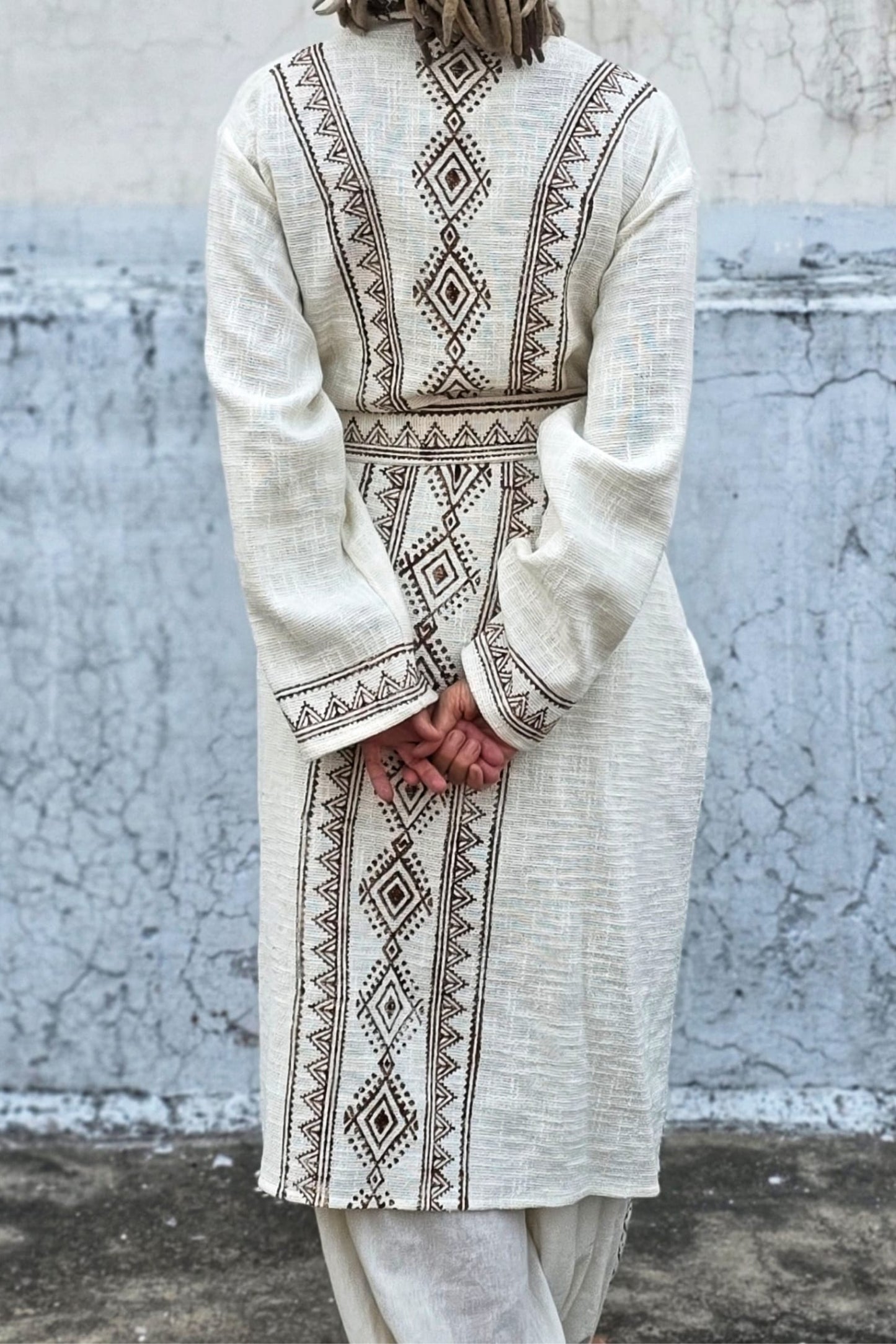 Kimono etniczne z pasem