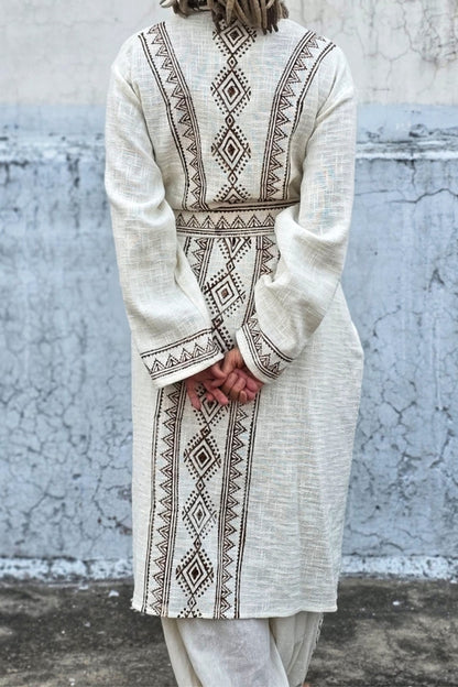 Kimono etniczne z pasem