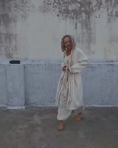 Kimono etniczne z pasem